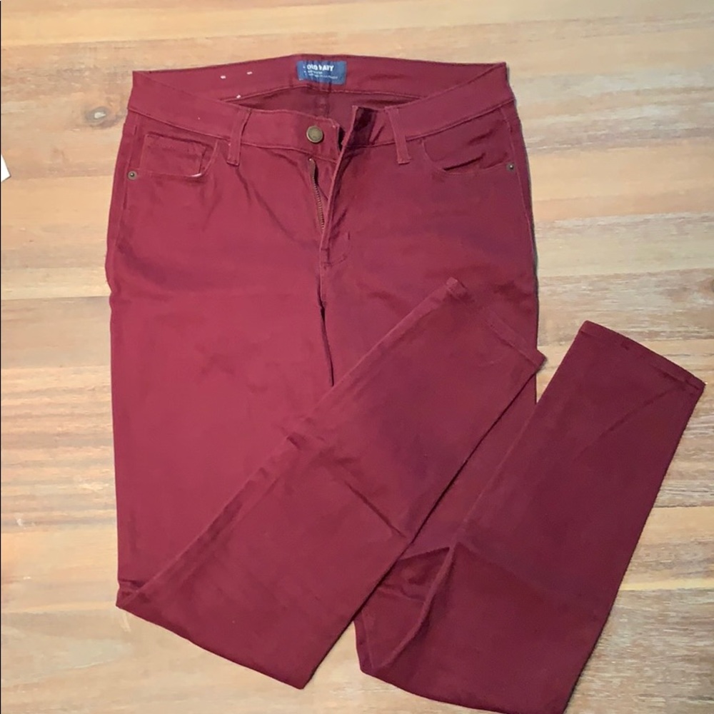 Maroon Rockstar Pants
